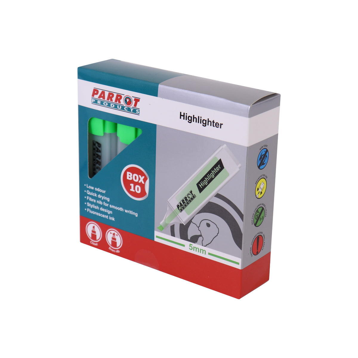Highlighter Marker Box (10 Markers - Green)