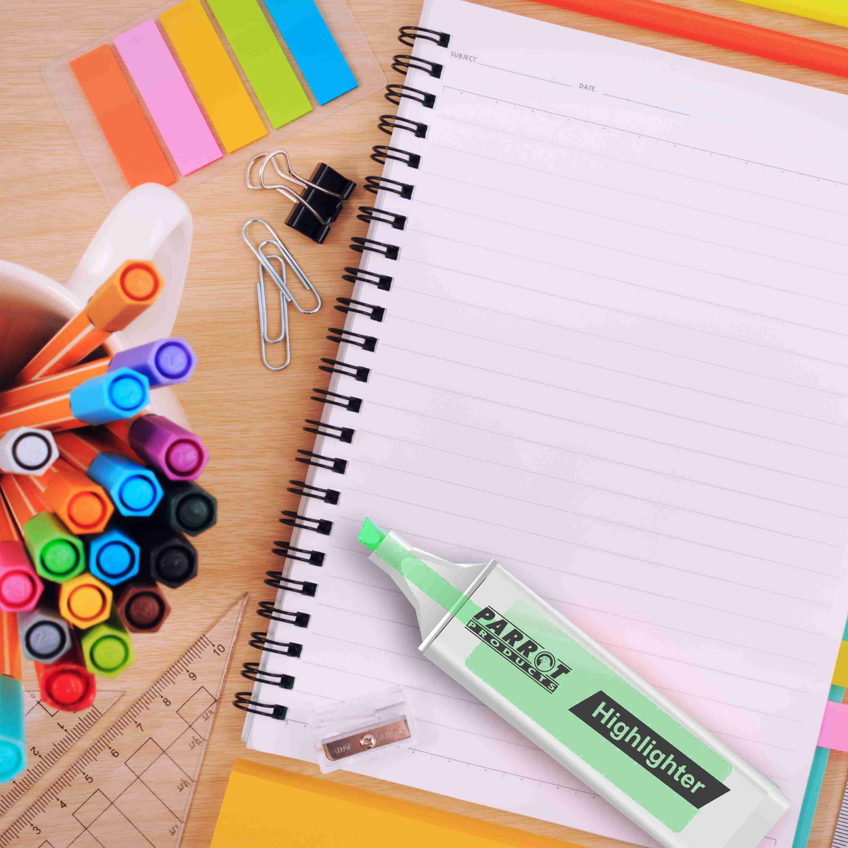 Highlighter Marker Box (10 Markers - Orange)