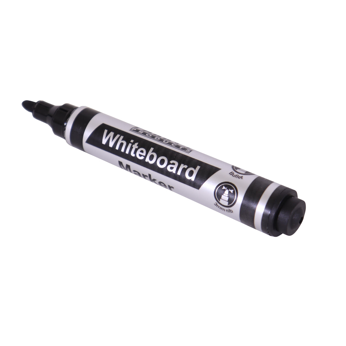 Whiteboard Markers (10 Markers - Bullet Tip - Black)