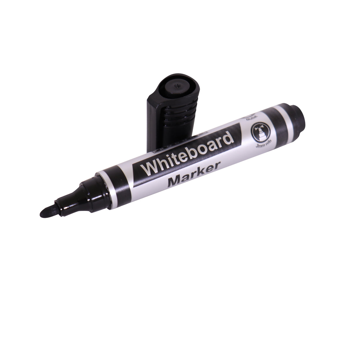 Whiteboard Markers (10 Markers - Bullet Tip - Black)