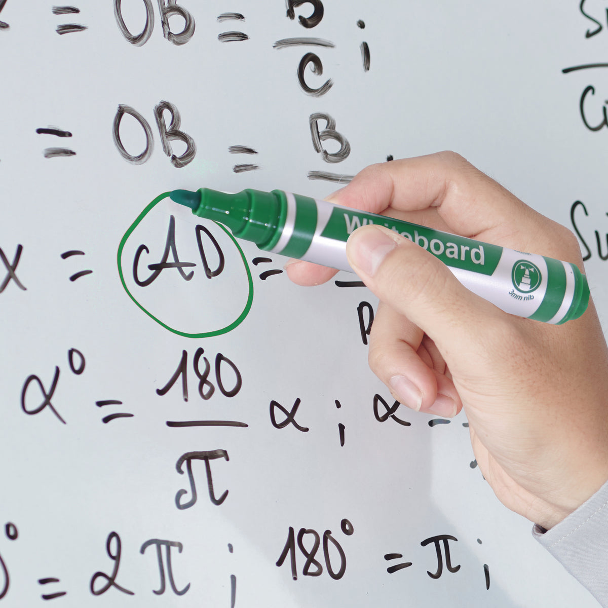 Whiteboard Markers (10 Markers - Bullet Tip - Green)