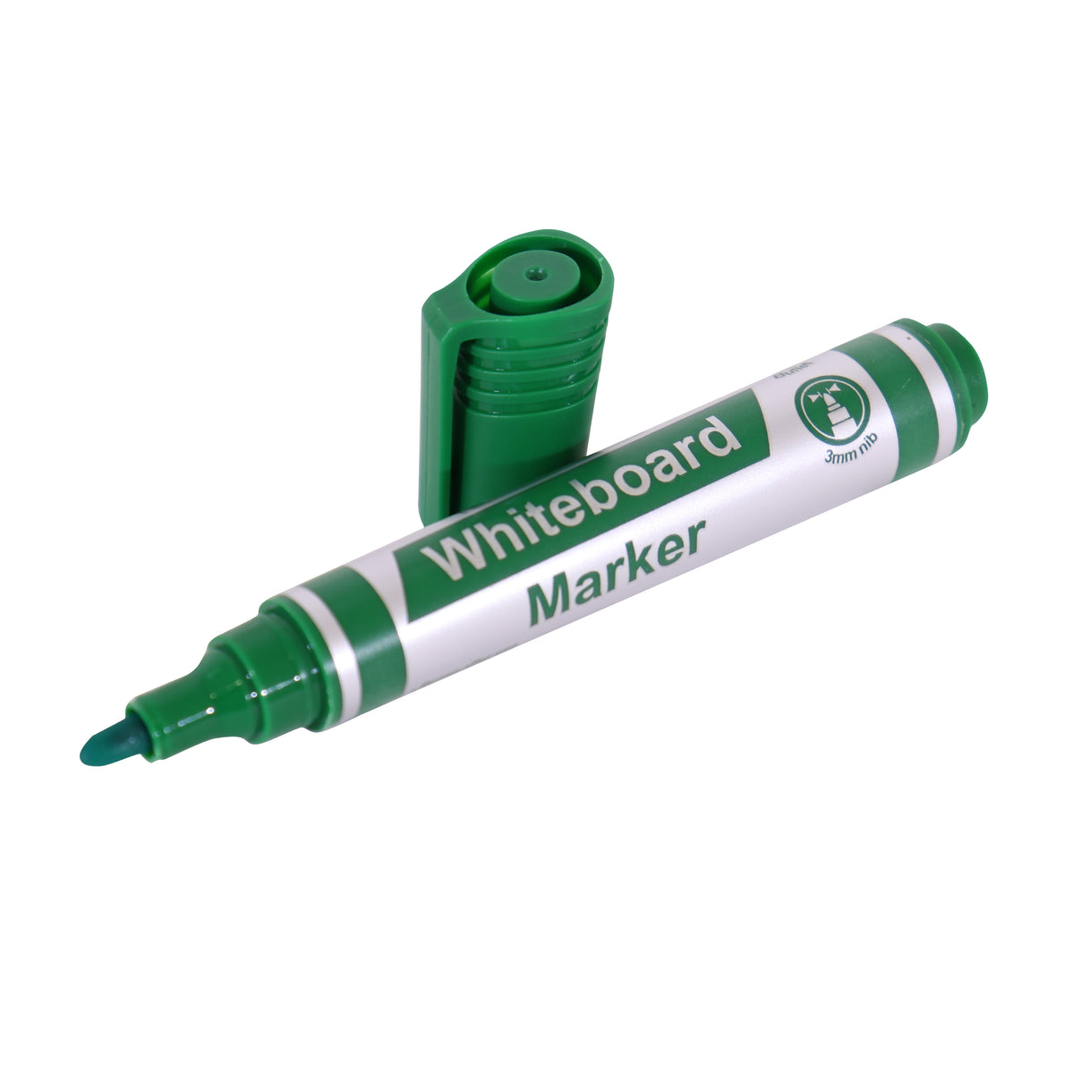 Whiteboard Markers (10 Markers - Bullet Tip - Green)