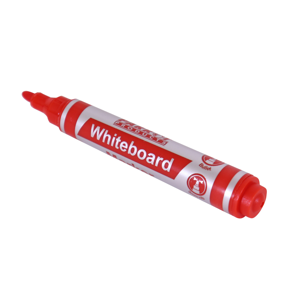 Whiteboard Markers (10 Markers - Bullet Tip - Red)