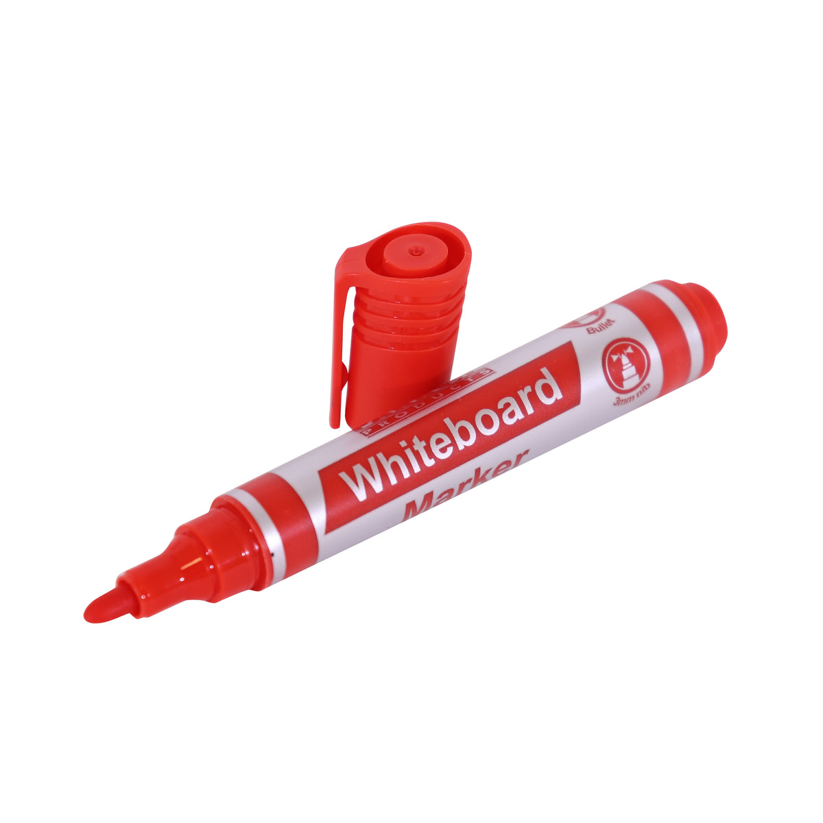 Whiteboard Markers (10 Markers - Bullet Tip - Red)