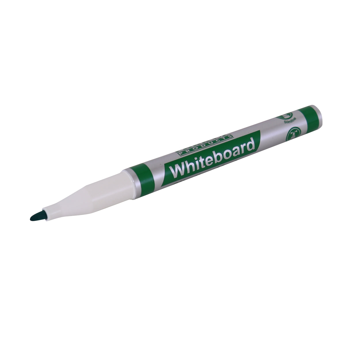 Whiteboard Markers (10 Markers - Slimline Tip - Green)