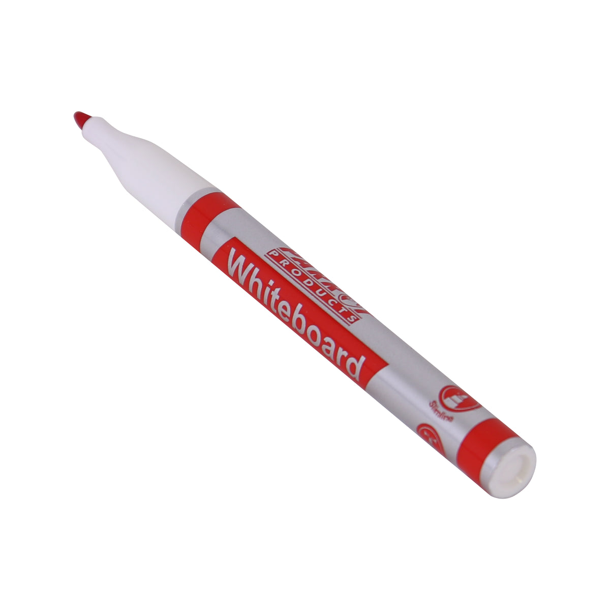 Whiteboard Markers (10 Markers - Slimline Tip - Red)