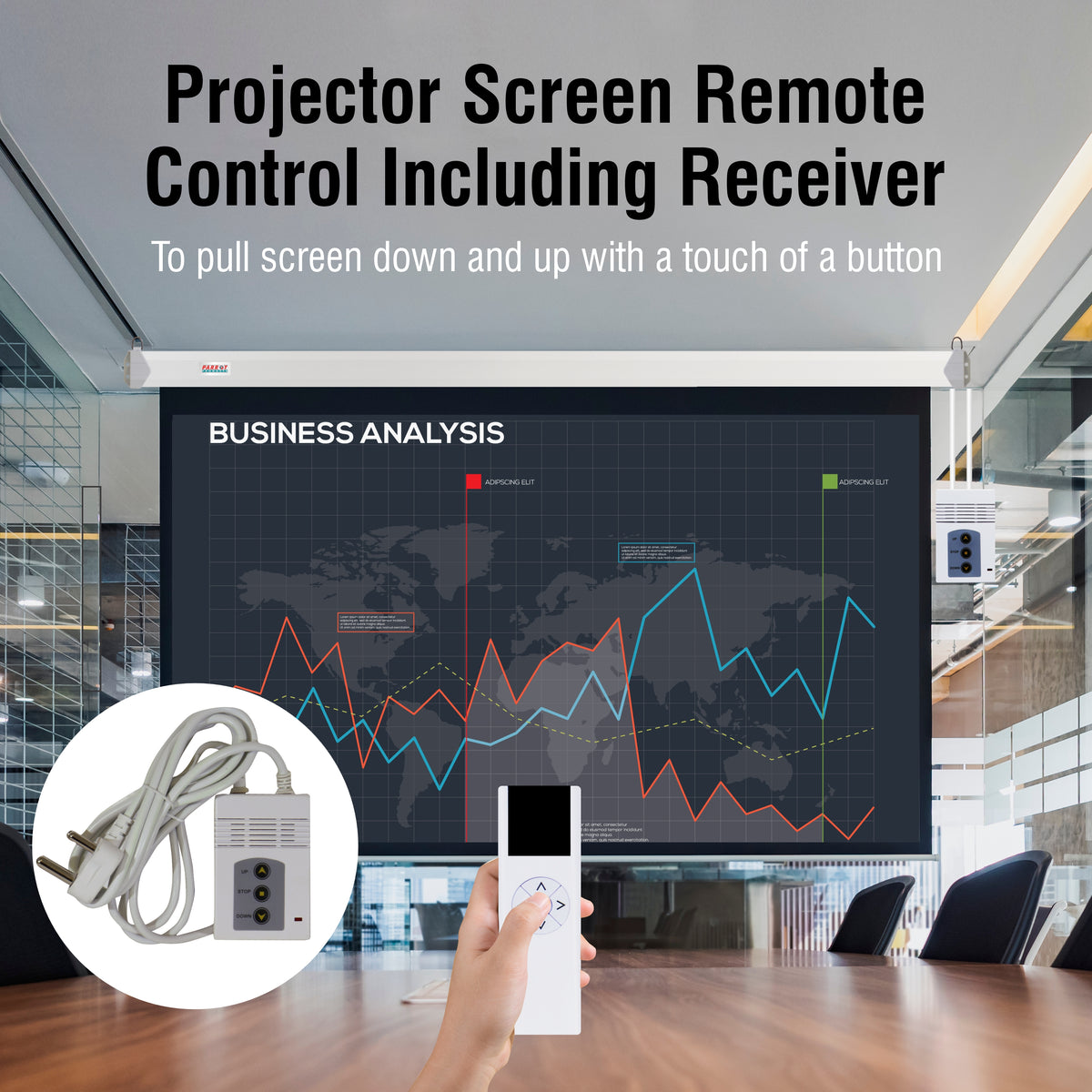 Electric Projector Screen 3050*2310mm (View: 2950*2210mm - 4:3)