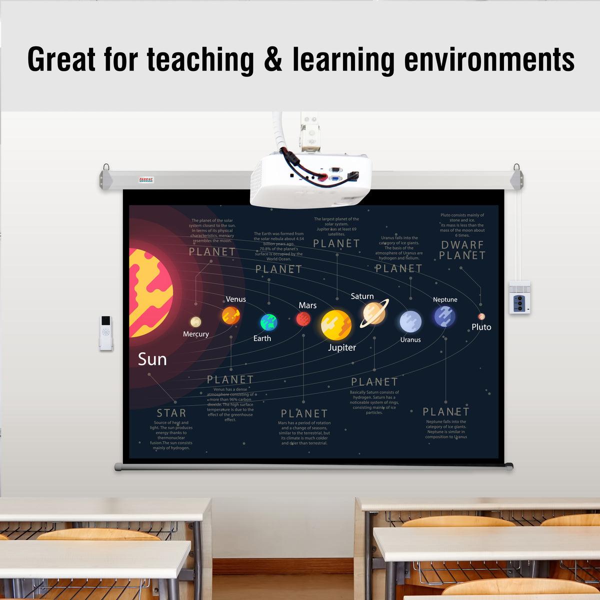 Parrot Electric Screen 2730*1580mm (View: 2630*1430mm - 16:9)