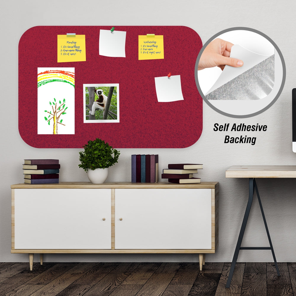 Adhesive Pin Board (No Frame - 900*600mm - Red)