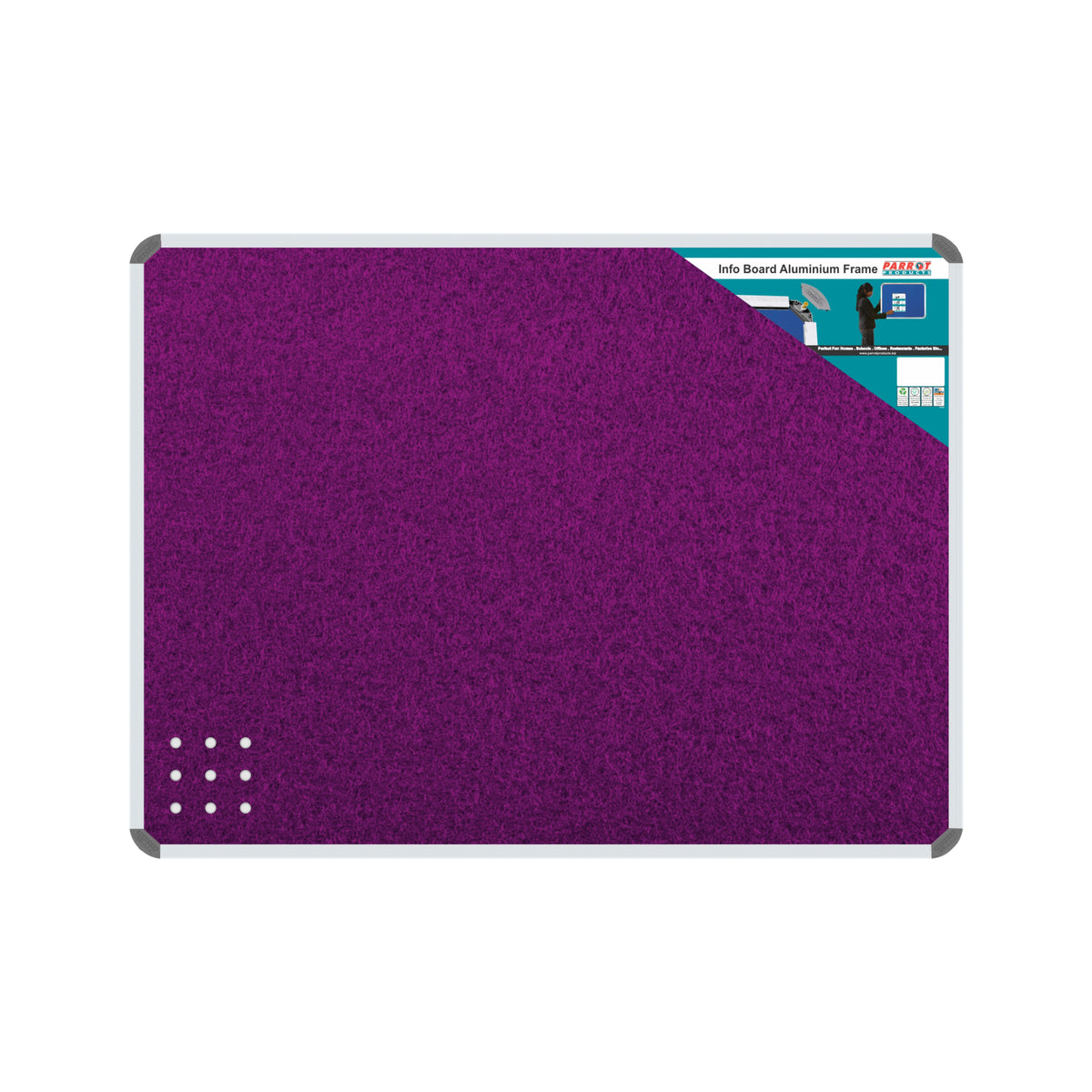 Info Board (Aluminium Frame - 600*450mm - Purple)