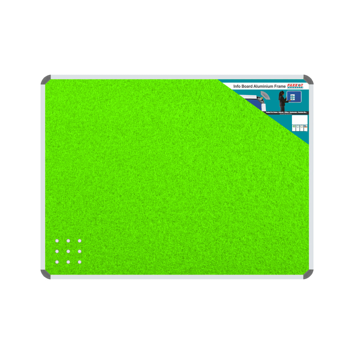 Info Board (Aluminium Frame - 600*450mm - Lime Green)