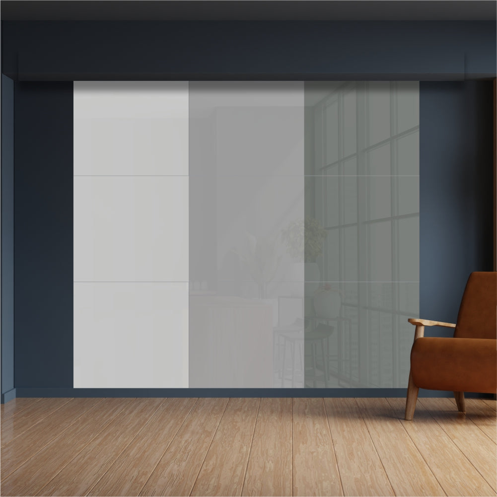Decorative Glass Wall Tile (598 X 650 X 6mm) Mouse Grey