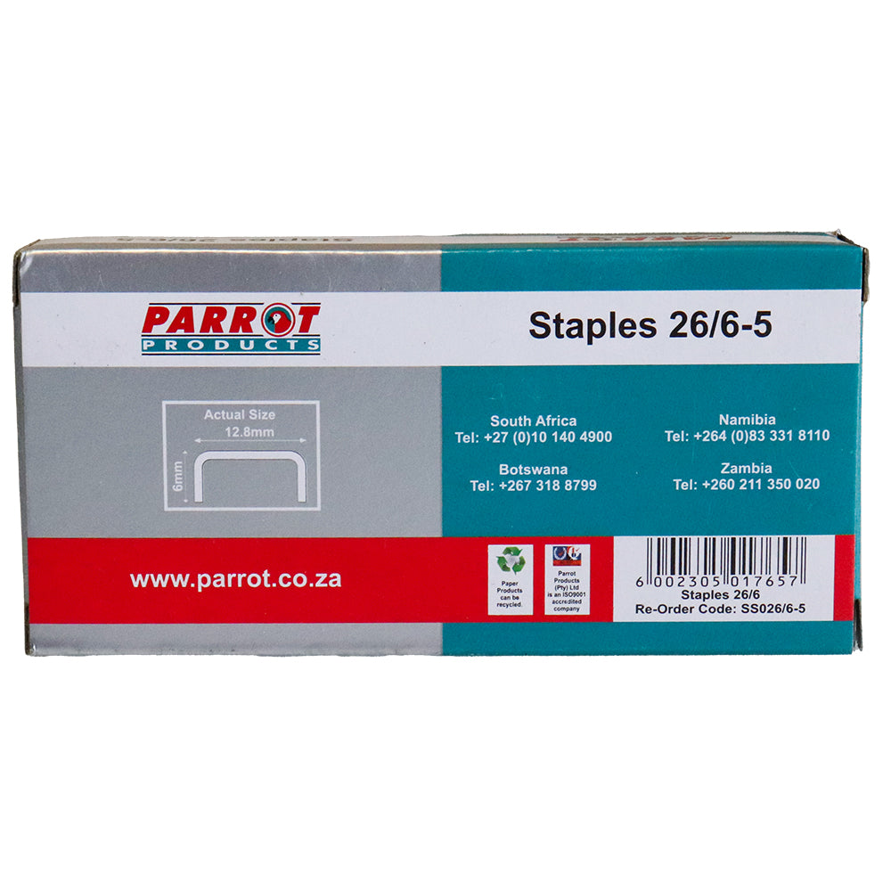 Staples (Staple Size: 26/6 - No.56 - Box of 5000 - 30 Pages)