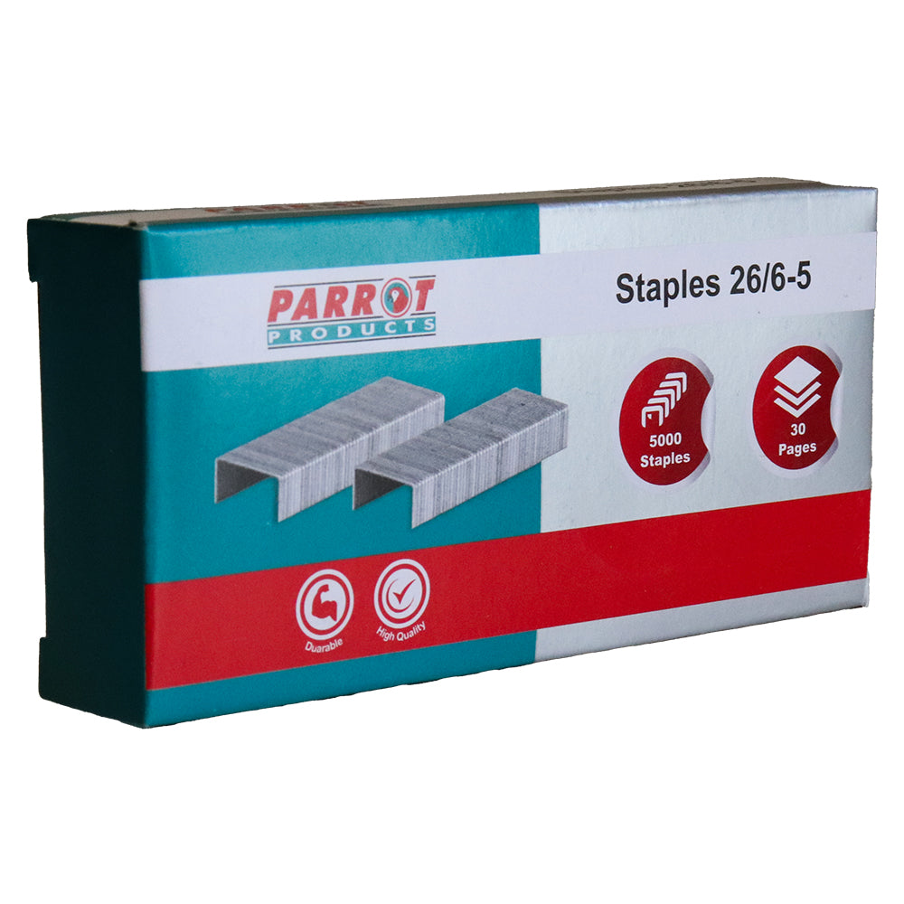 Staples (Staple Size: 26/6 - No.56 - Box of 5000 - 30 Pages)