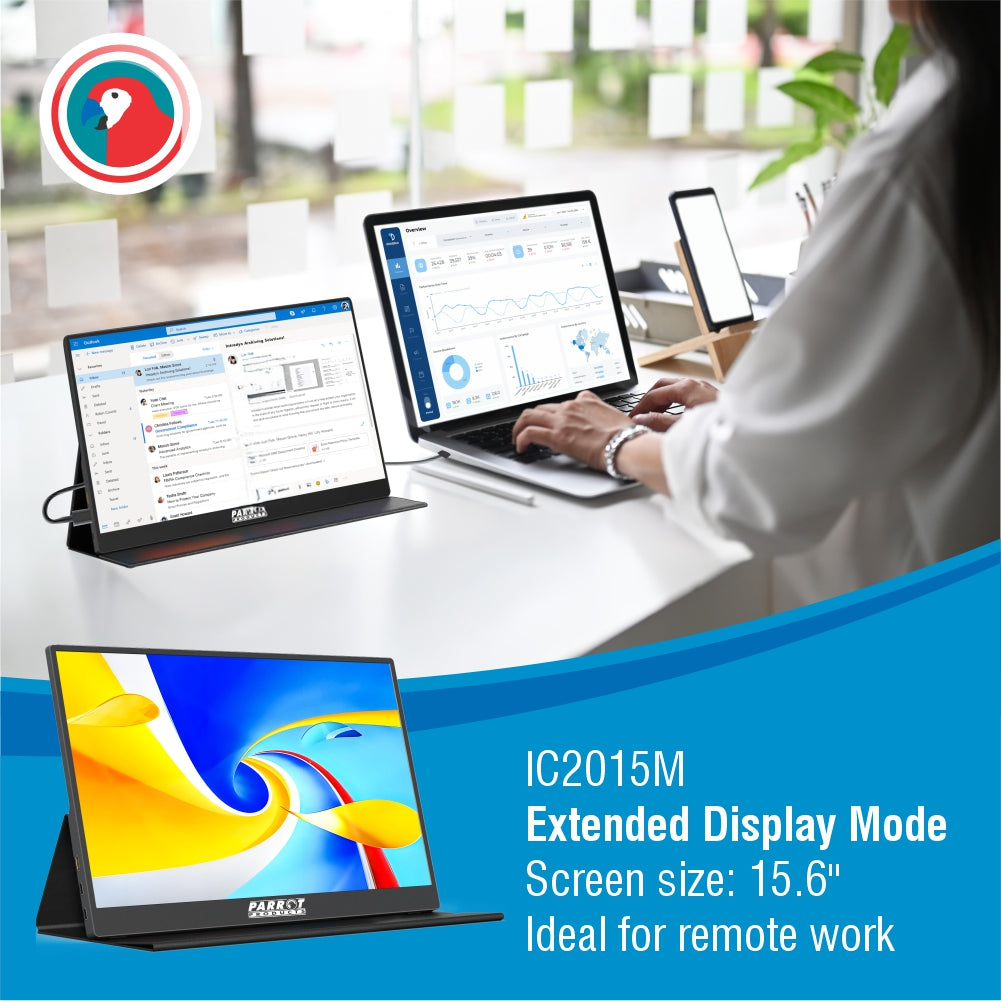 15.6" Portable Full HD Monitor USB-C & Mini HDMI