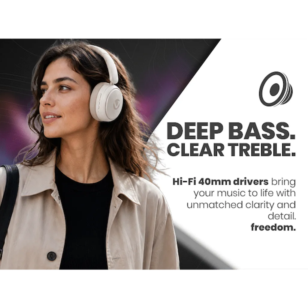 Volkano Lexi Bluetooth Headphone with ANC - Nude