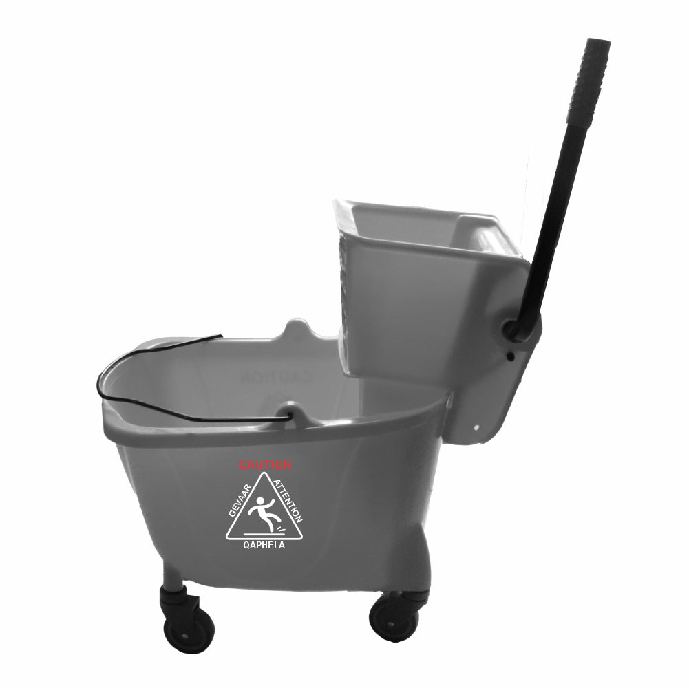 Janitorial Mop Wringer Trolley 34L Commercial Cleaning Bucket