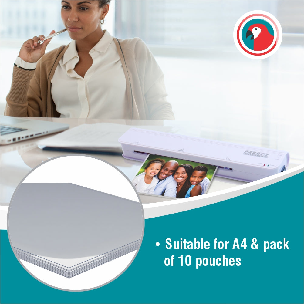Laminating Pouches (A4 - Gloss - 220x310mm - 160 (80+80) Microns - Pack 10)