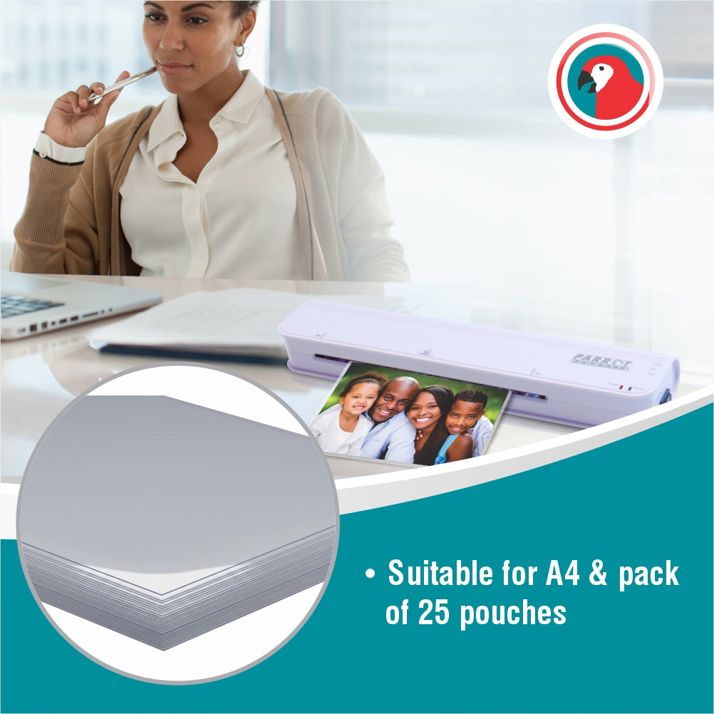 Laminating Pouches (A4 - Gloss - 220x310mm - 160 (80+80) Microns - Pack 25)