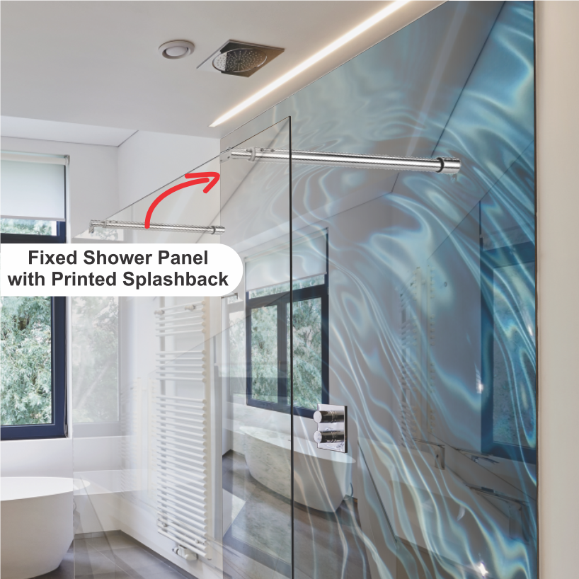 SHOWER PANEL SUPPORT ROD - (25mm Diameter)