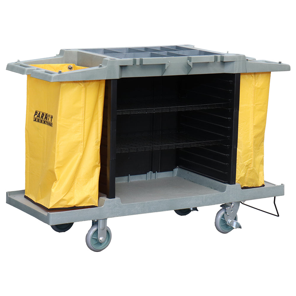 Parrot Products Housekeeping Service Trolley Plastic Utility Cart