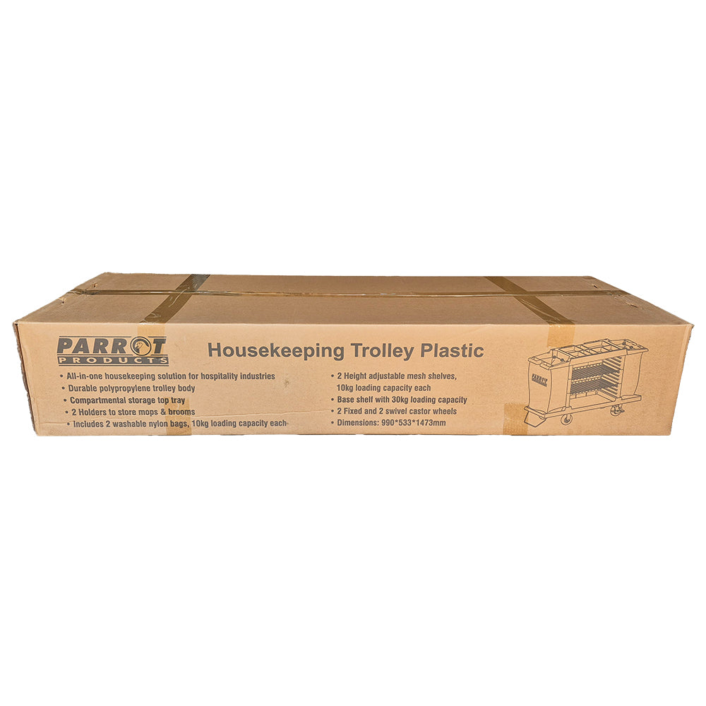 Parrot Products Housekeeping Service Trolley Plastic Utility Cart