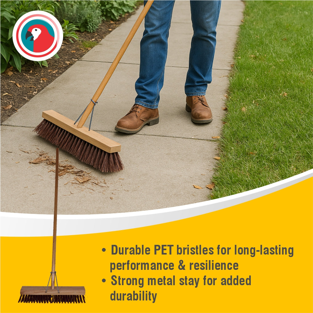 Janitorial Platform Broom Brown 450mm (18")