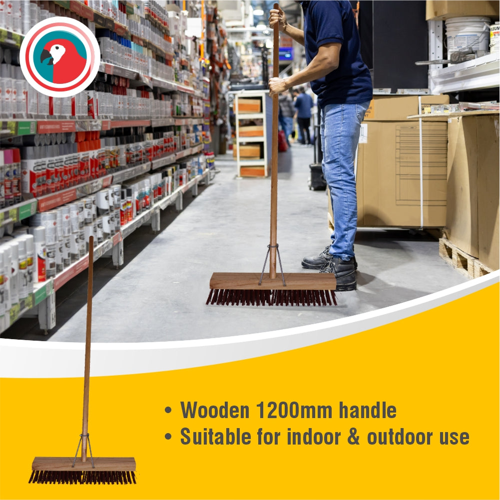 Janitorial Platform Broom Brown 450mm (18")