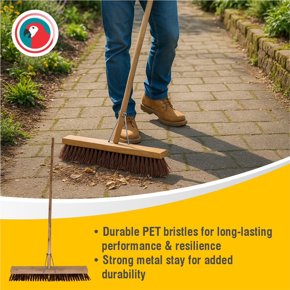 Janitorial Platform Broom Brown 600mm (18")