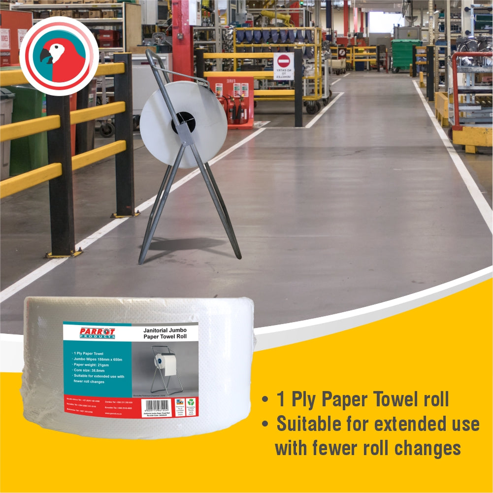 Janitorial Jumbo Roll 158mm 1 ply 650M