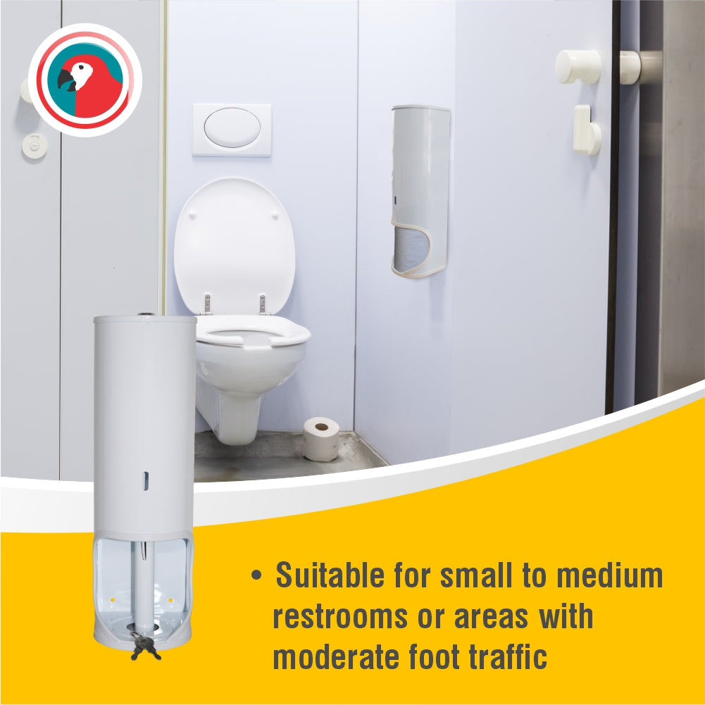 Janitorial TR3 Toilet Roll Holder Lockable - Mild Steel White