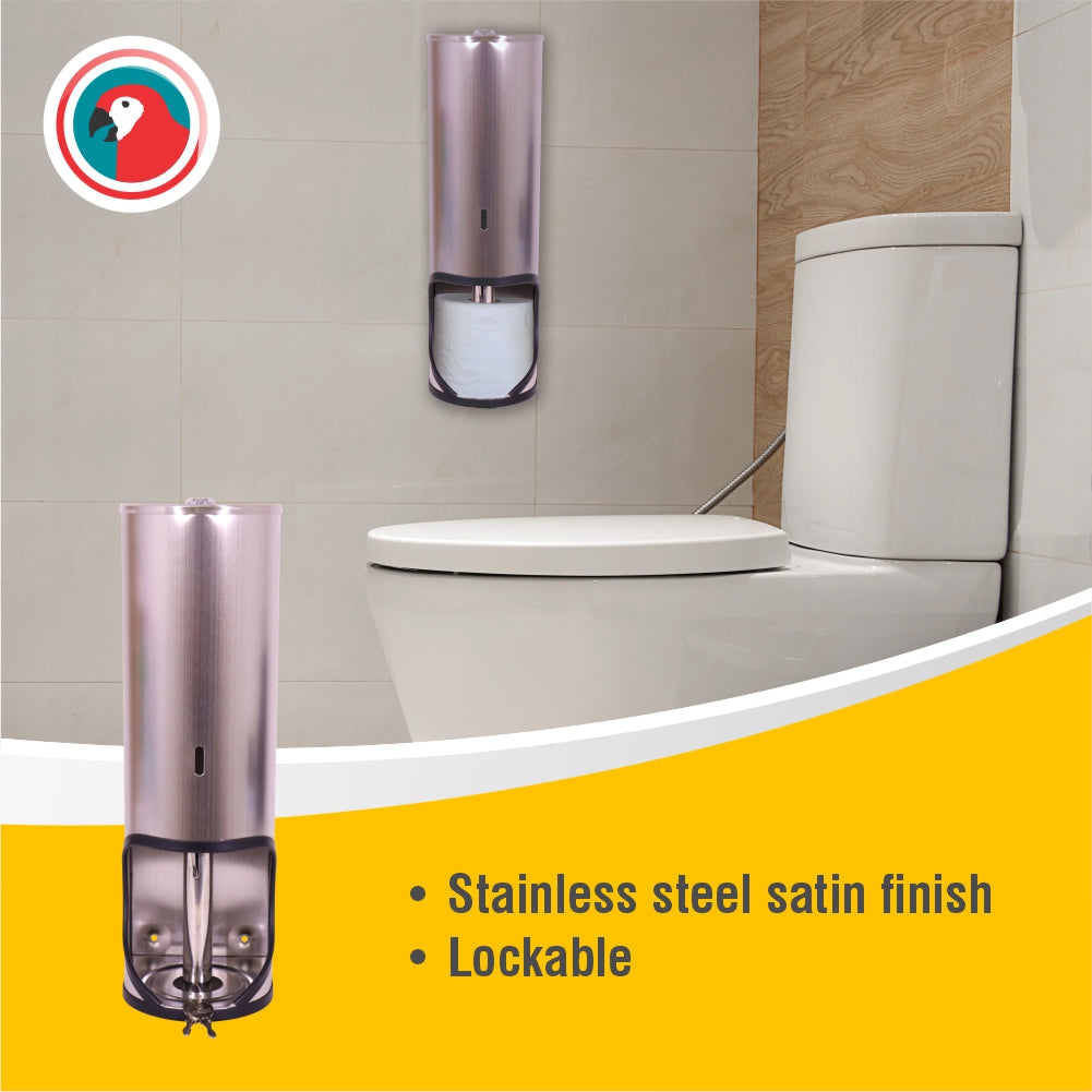 Janitorial TR3 Toilet Roll Holder Lockable - S/Steel