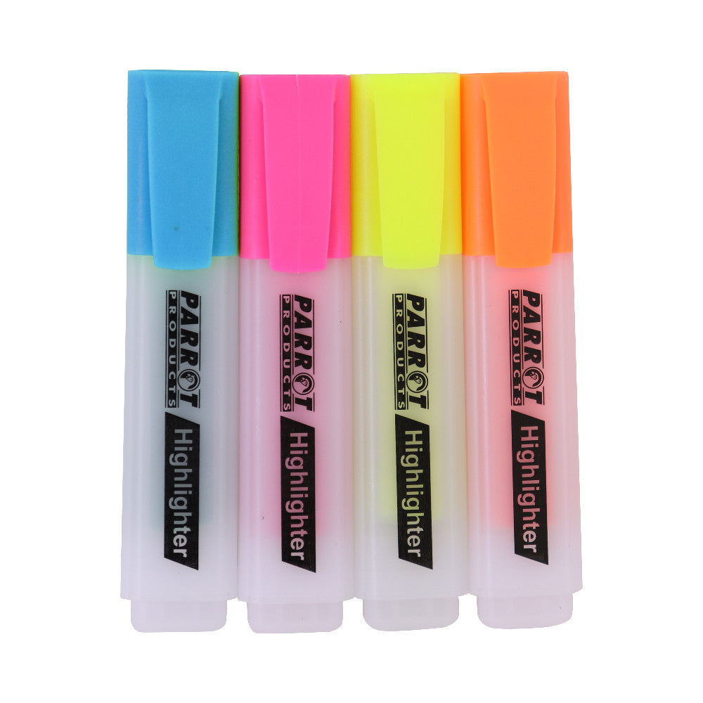Highlighter Marker Pouch 4 (Yellow - Pink - Blue - Orange)