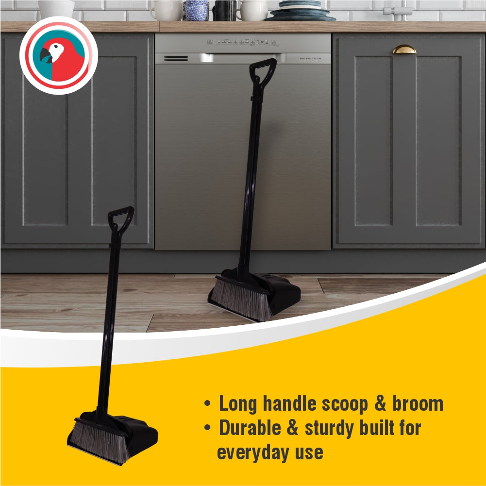 Janitorial Plastic Long Handle Scoop and Broom