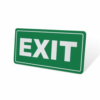 Exit Symbolic Sign - Printed on White ACP (150 x 300mm)