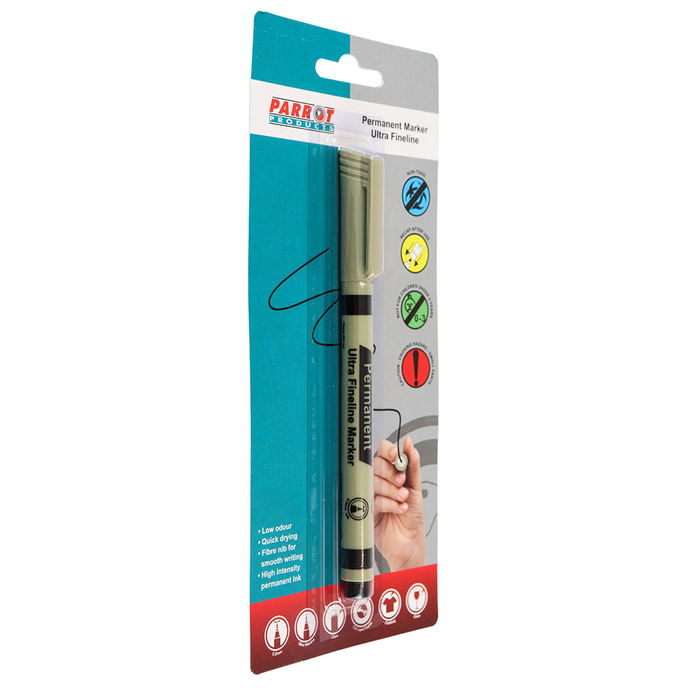 Permanent Marker Ultra Fine line (Black - Carded)