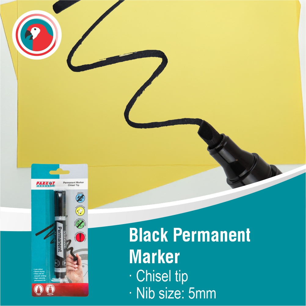 Permanent Marker Chisel Tip (Black)