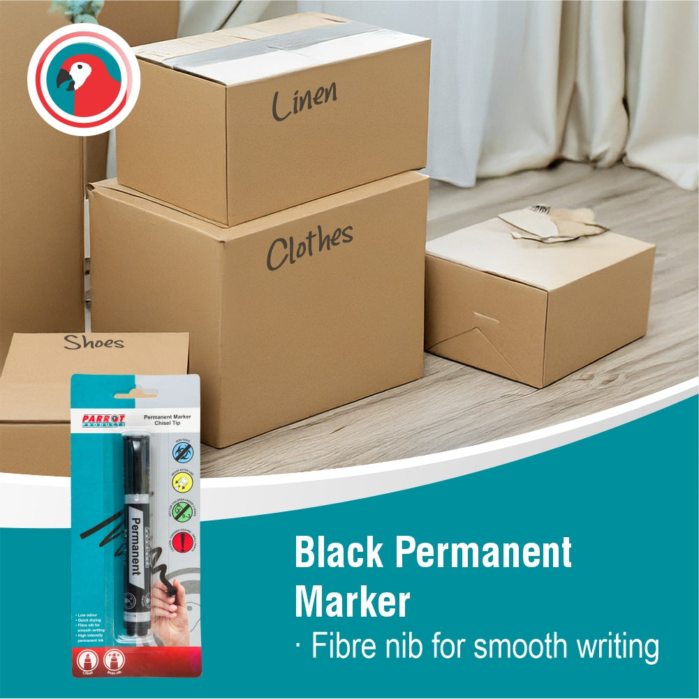 Permanent Marker Chisel Tip (Black)