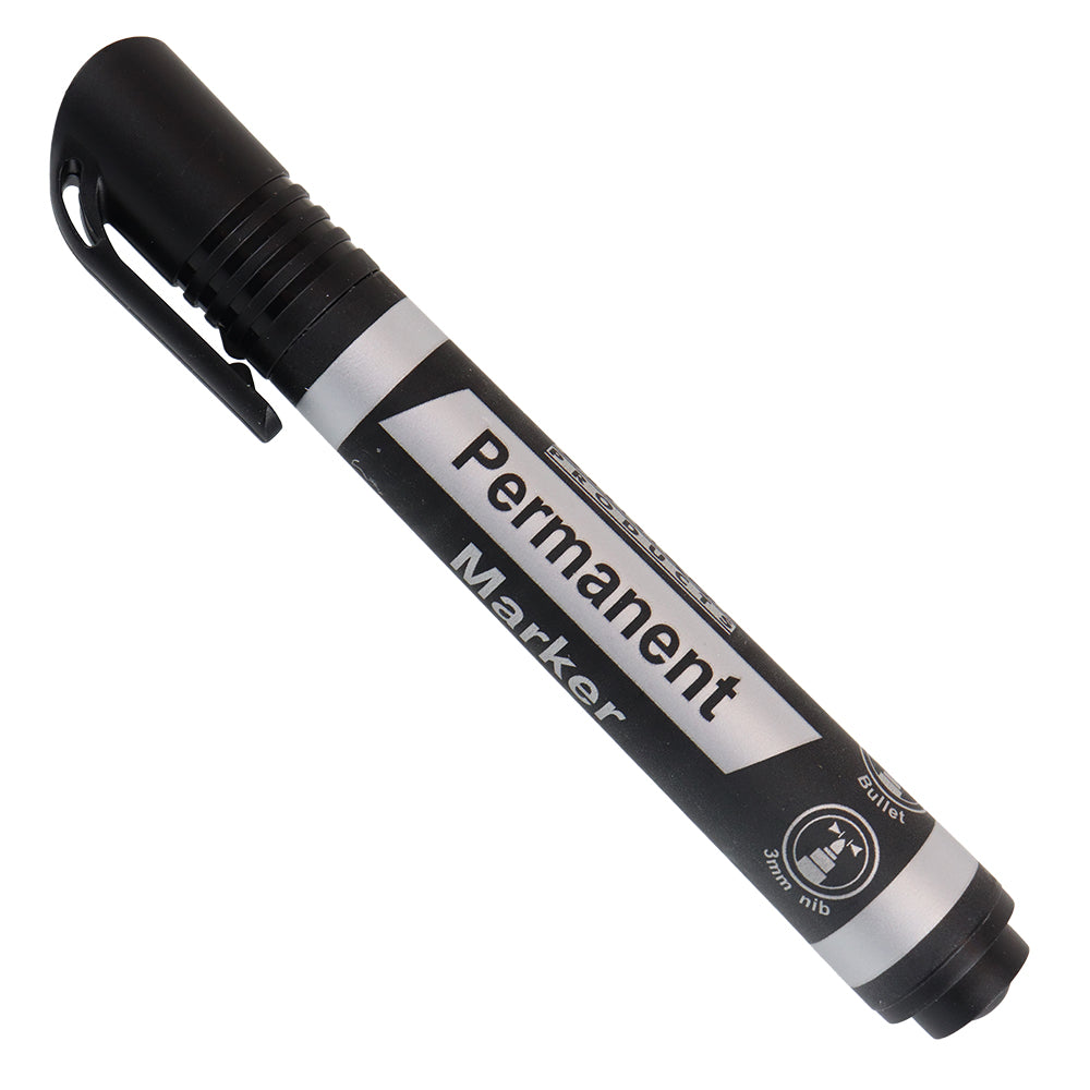 Permanent Markers (Bullet Tip - Box 10 - Black)