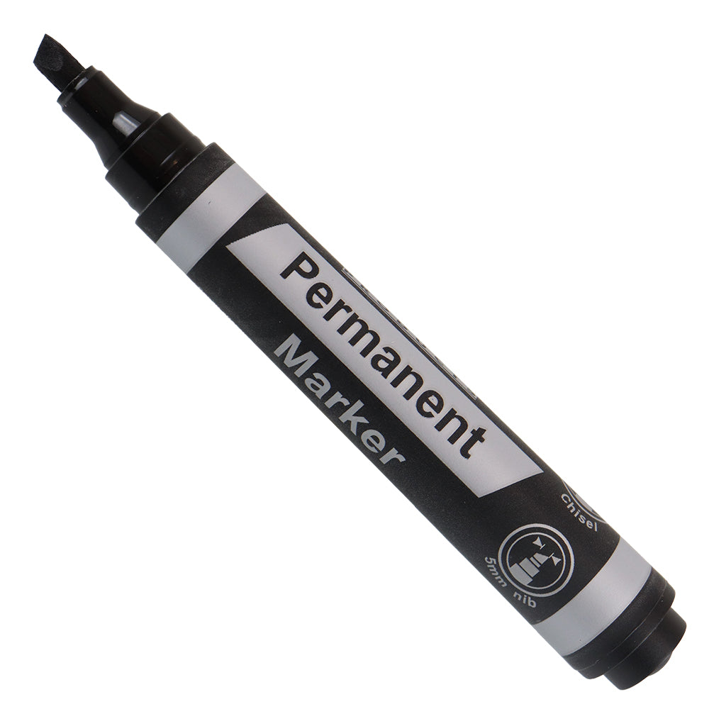 Permanent Markers Chisel Tip (Box of 10 - Black)