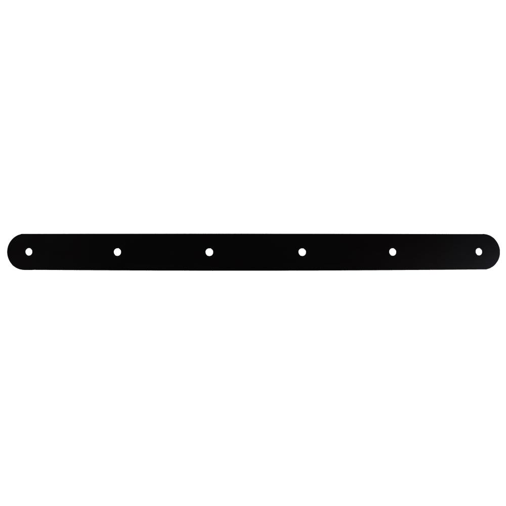 Slatted Panel Multi-Hook Bracket Black Steel Wall Hook Rail