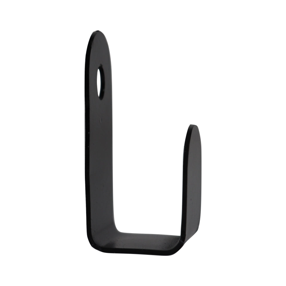Slatted Panel Single Coat Hook Black Steel Wall Hook