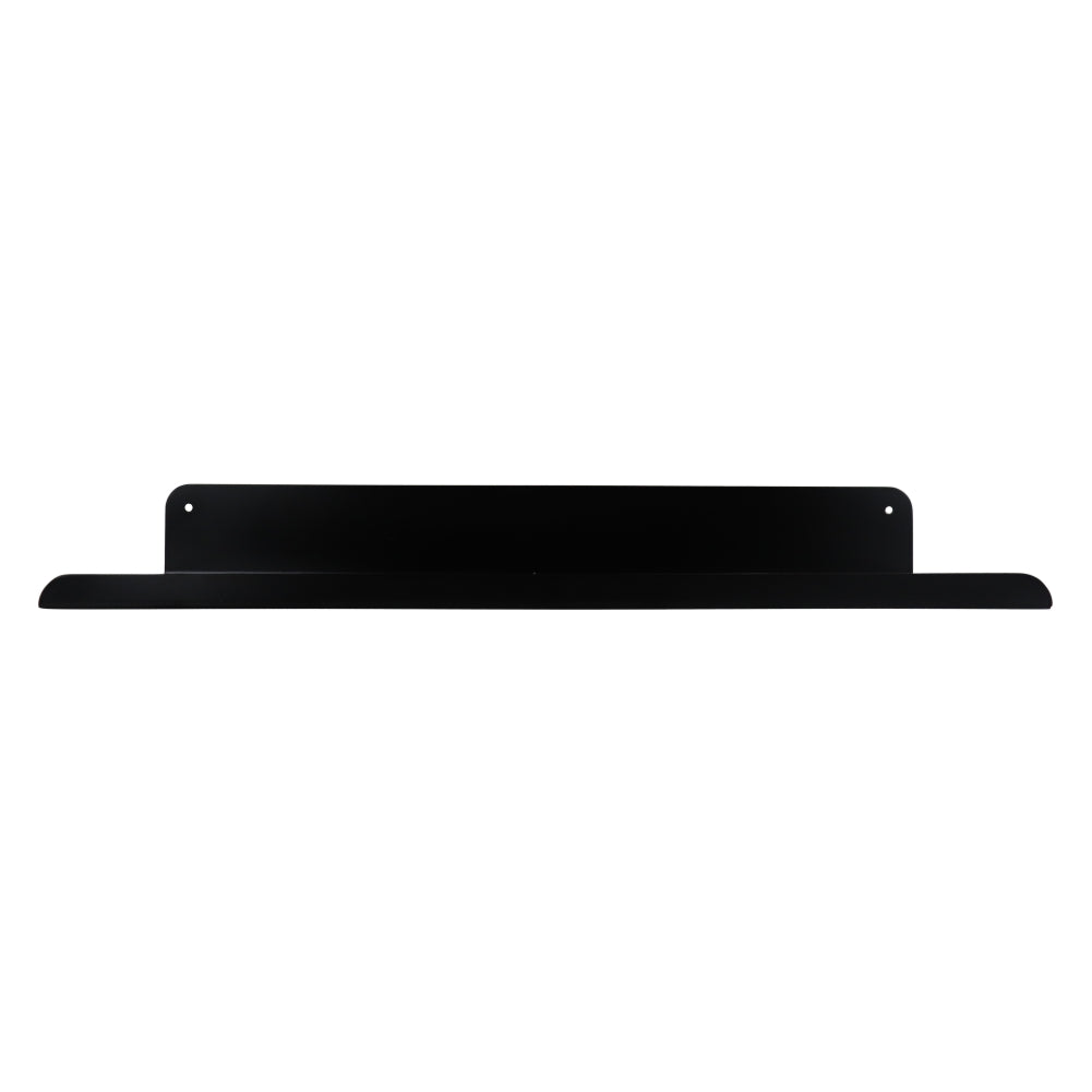 Slatted Panel Steel Shelf 1200mm Black Architectural Wall Shelf