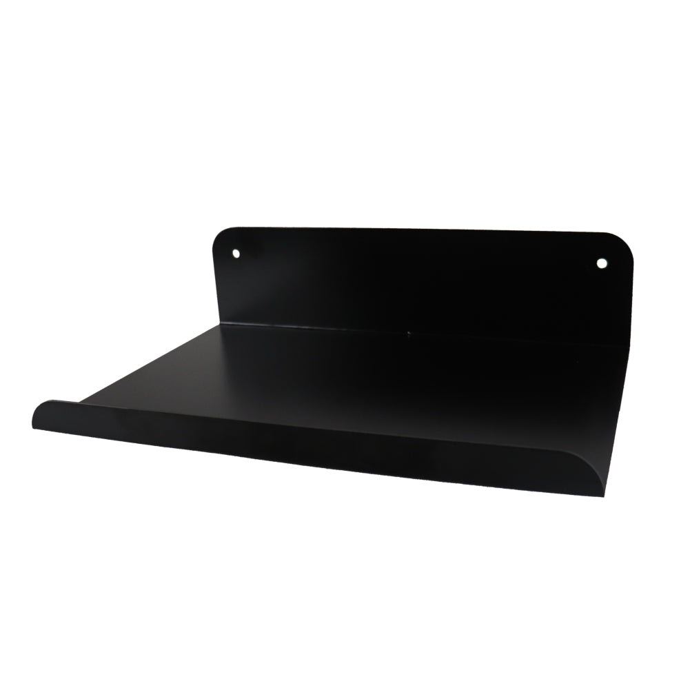 Slatted Panel Steel Shelf 300mm Black Feature Wall Shelf