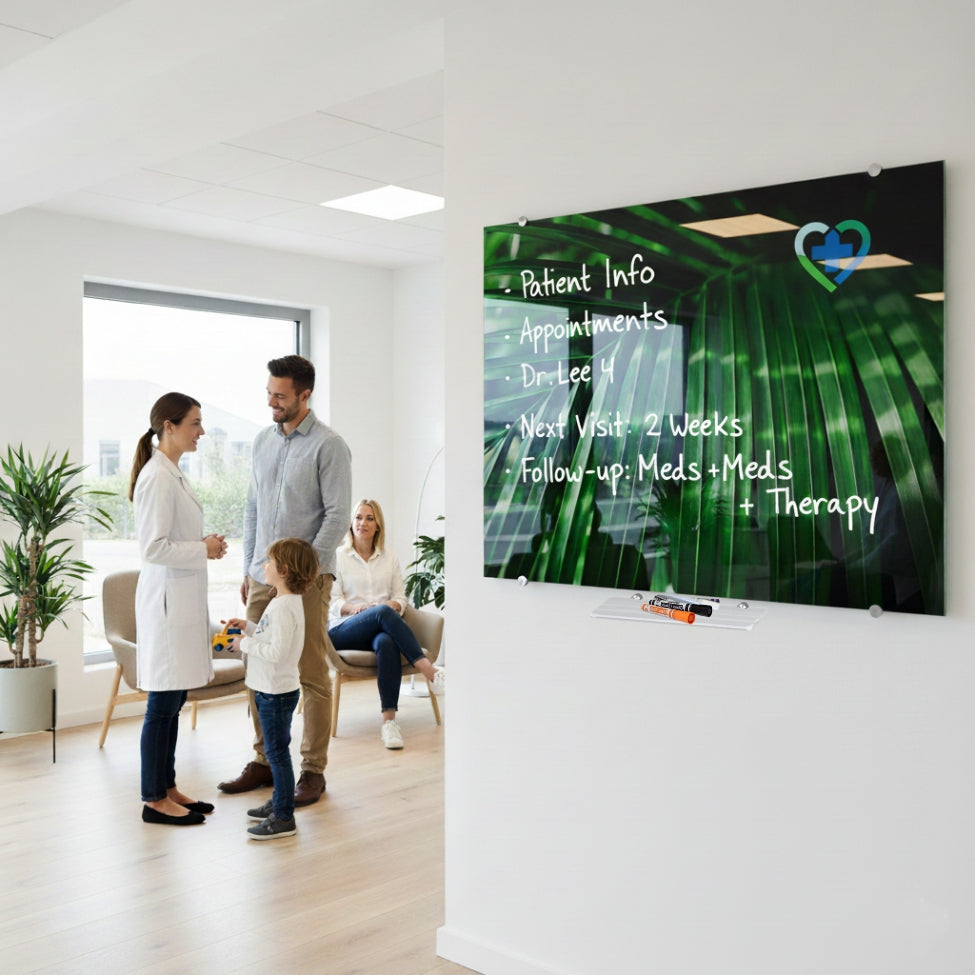 Glass Board Designer Series Magnetic Custom Printed (900x600mm)