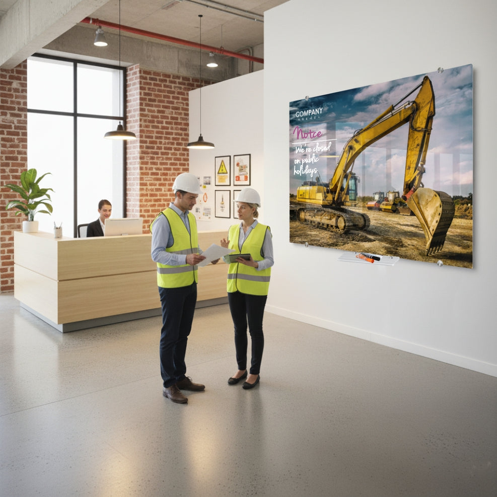 Glass Board Designer Series Magnetic Custom Printed (900x600mm)