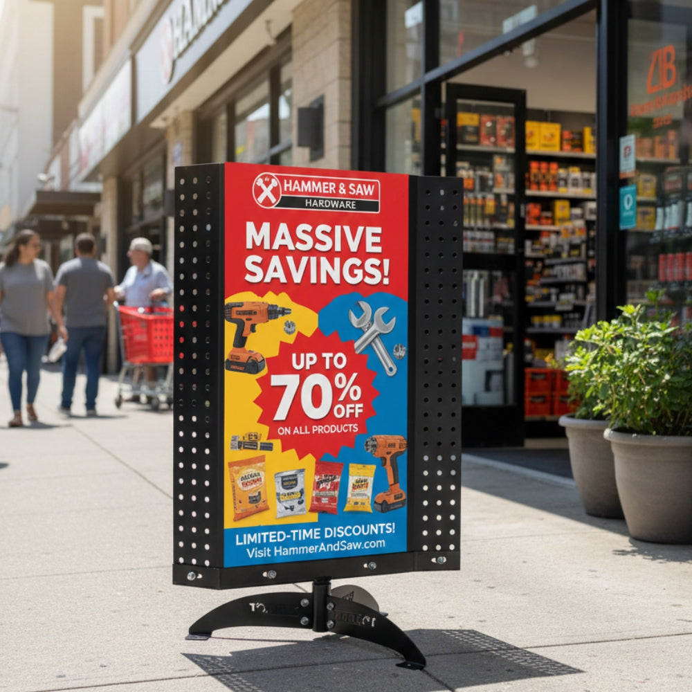 Wind Spinner Display Stand 800 600mm Double-Sided Rotating Sign