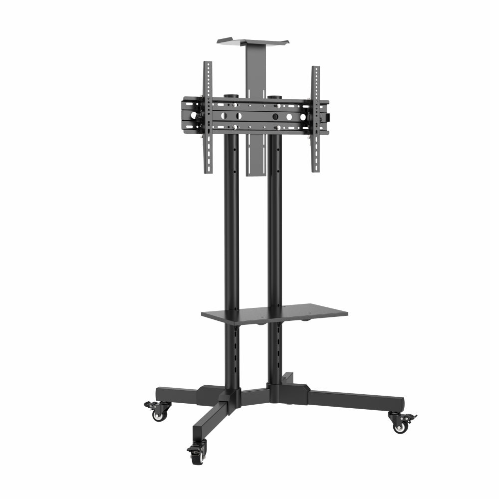 Mobile TV Stand for 32"65" Screens with Adjustable Height & AV Shelf