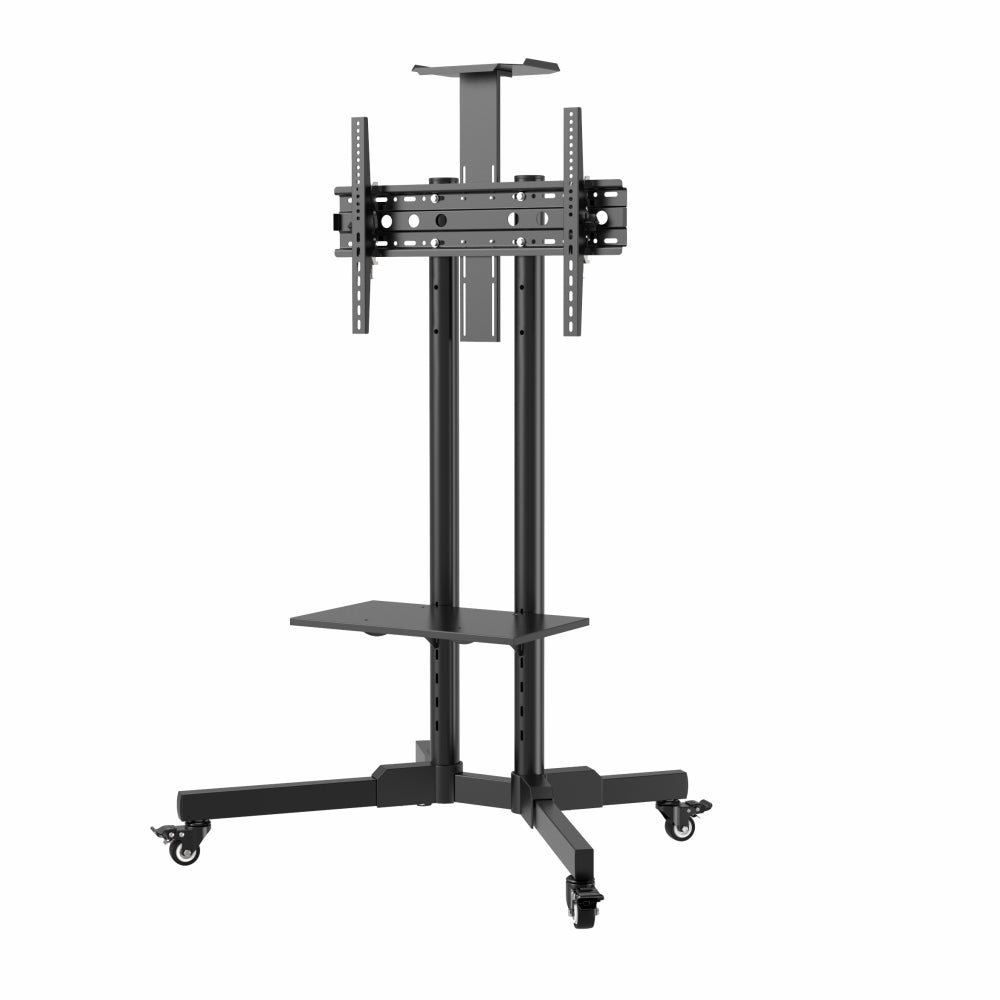 Mobile TV Stand for 32"65" Screens with Adjustable Height & AV Shelf