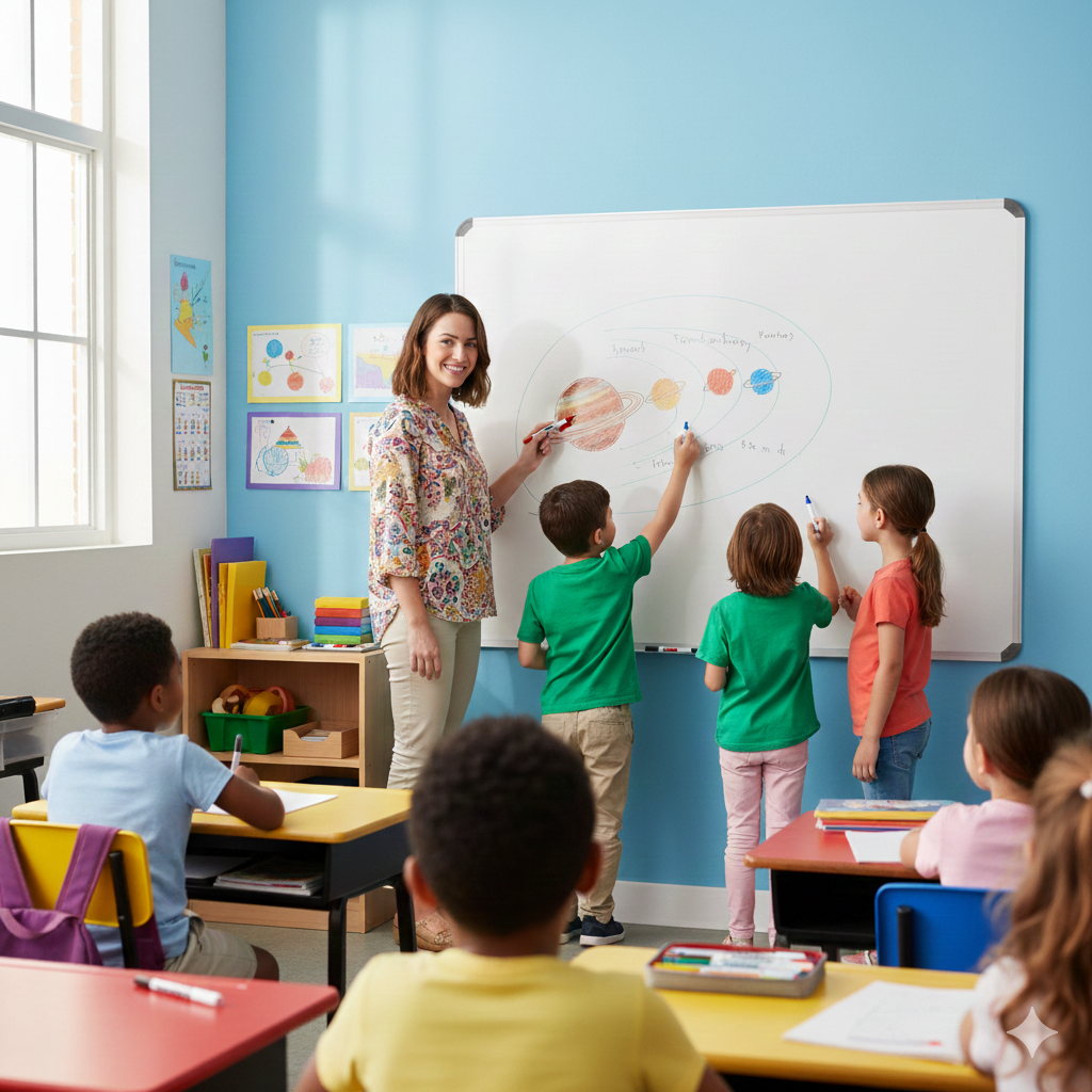 Parrot Products Non-Magnetic Whiteboard (900*900mm)